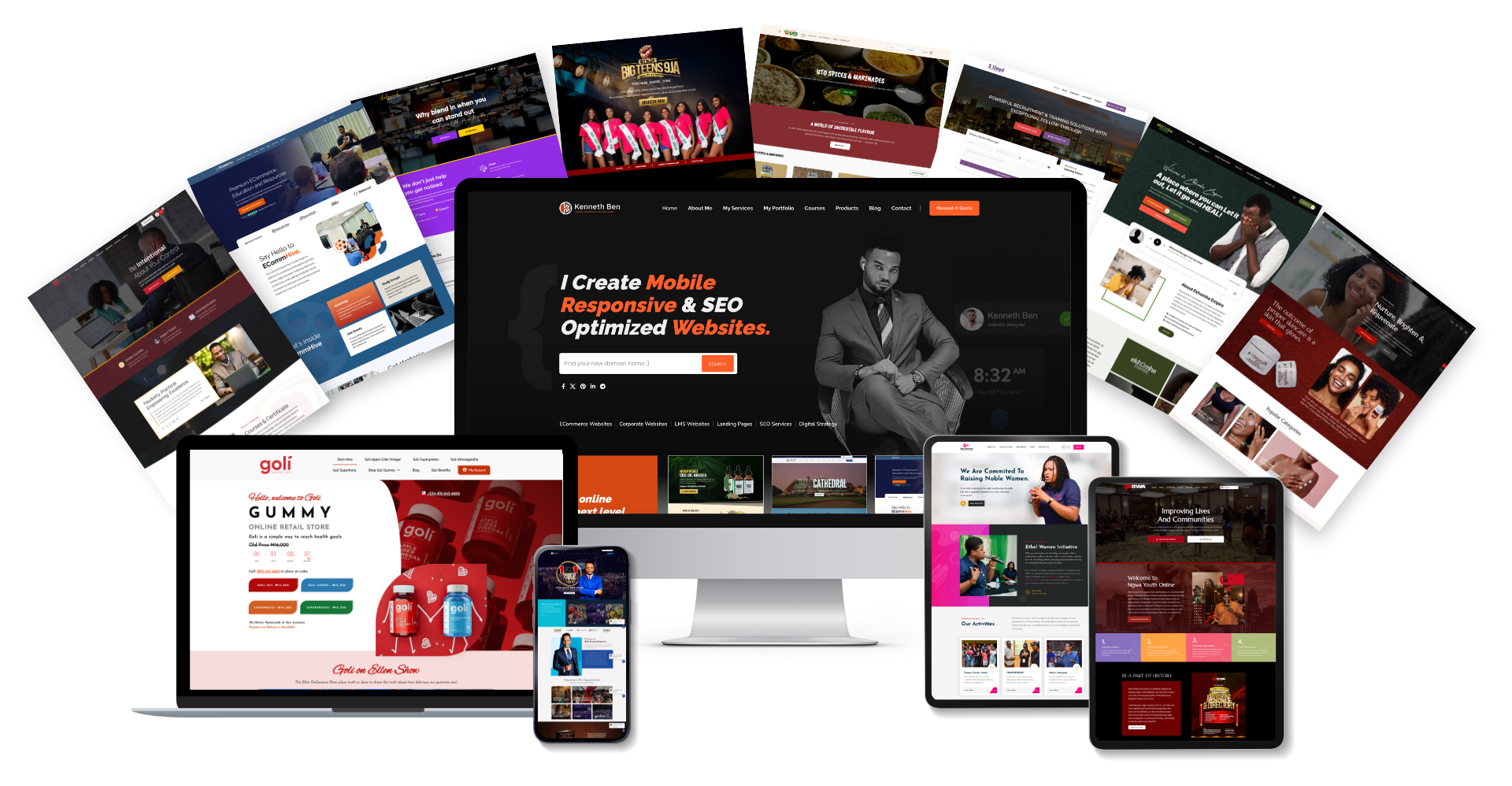 Kenneth Ben - Freelance website designer in Lagos Nigeria