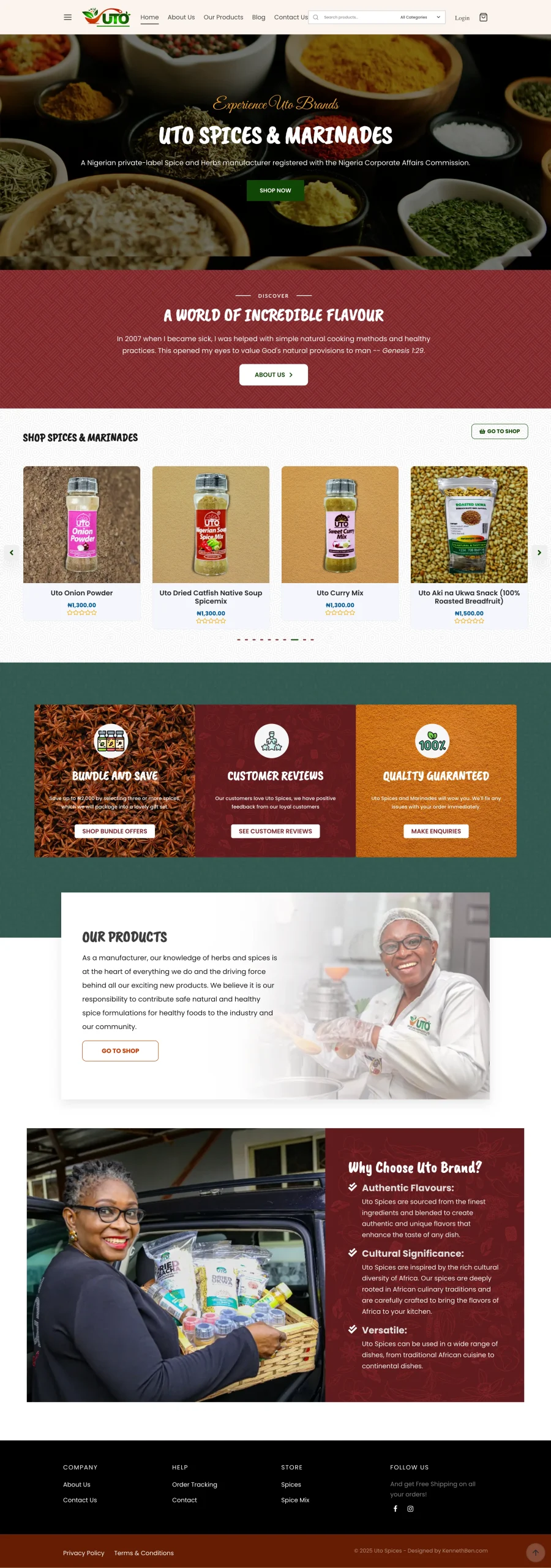 Utospices and Marinades